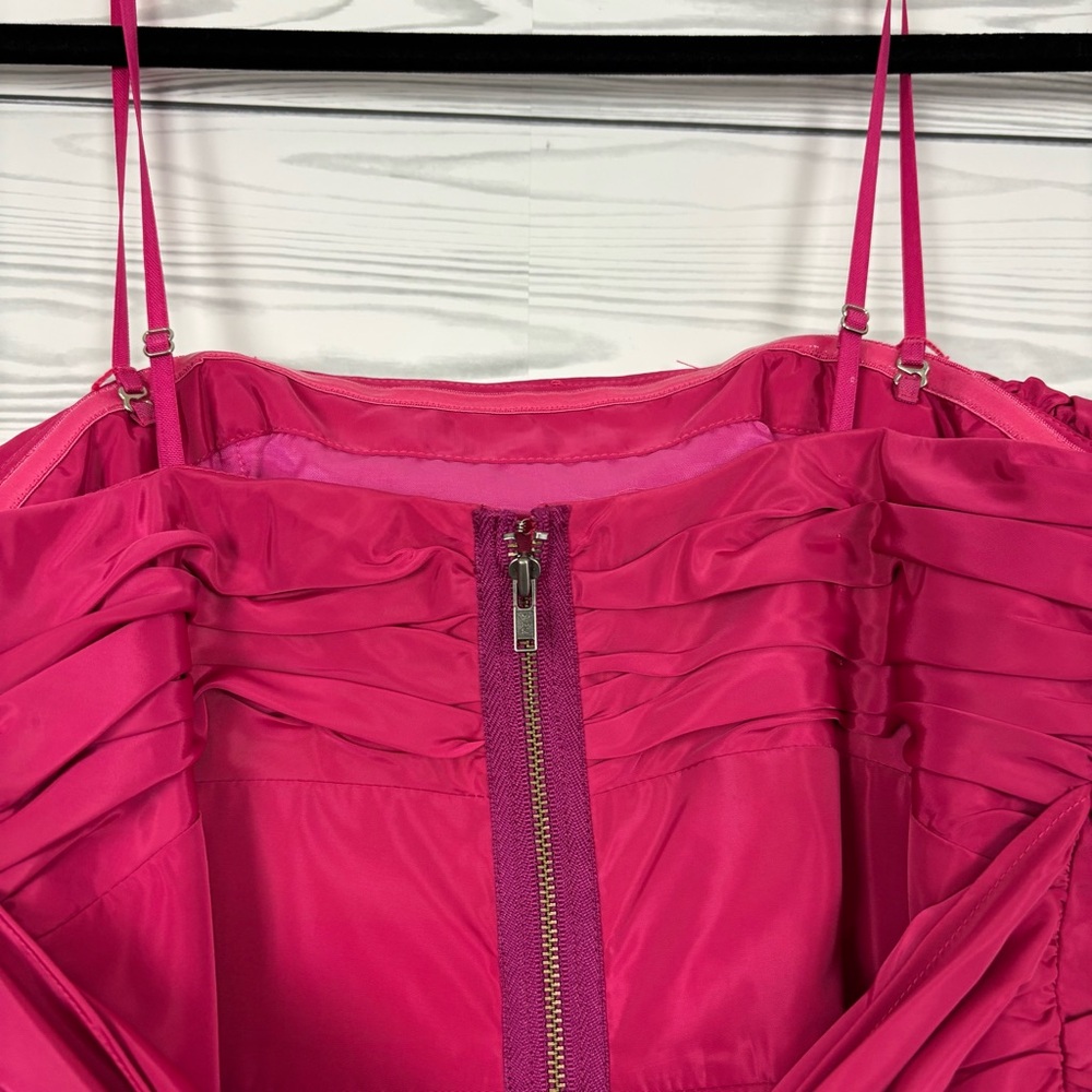 Plenty by Tracy Reese Ruched Pink Fuchsia Cocktail Dress NWT Size 4 - Picture 6 of 9